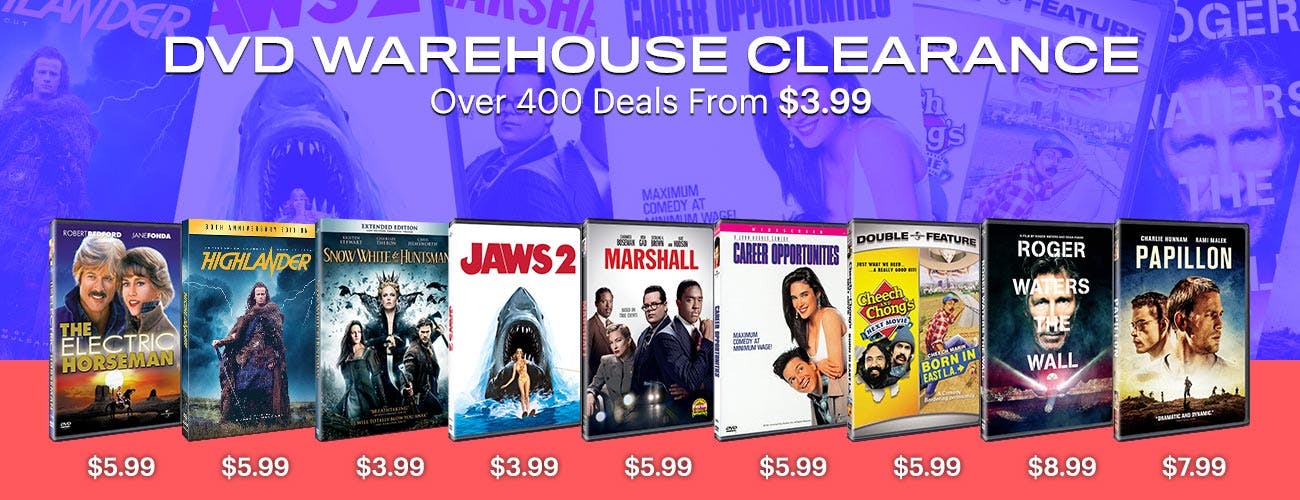 DVD Warehouse Clearance - Deals From $3.99 