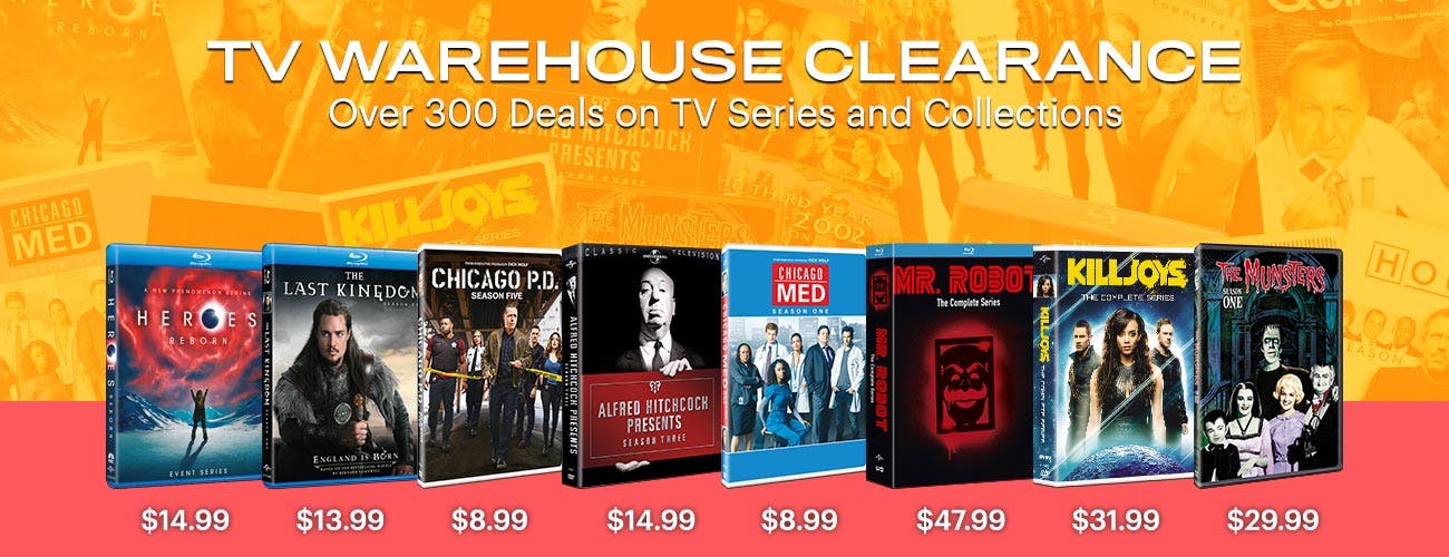 Warehouse TV Clearance - Over 300 Titles