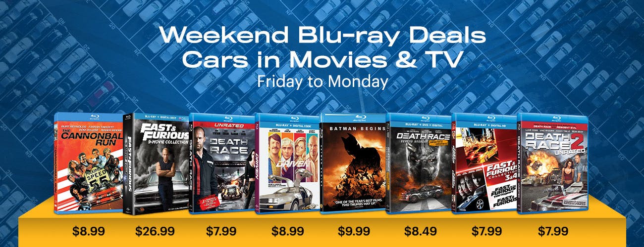 Blu-ray Weekend Deals: Cars In Movies - Friday to Monday