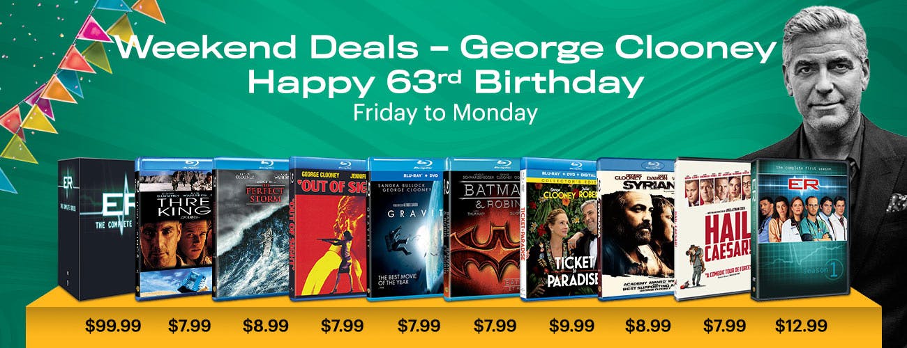Weekend Deals - Friday to Monday: George Clooney 