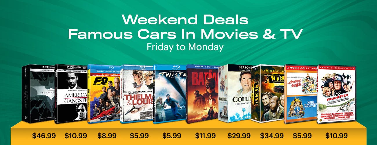 Weekend Deals: Famous Cars - Friday to Monday