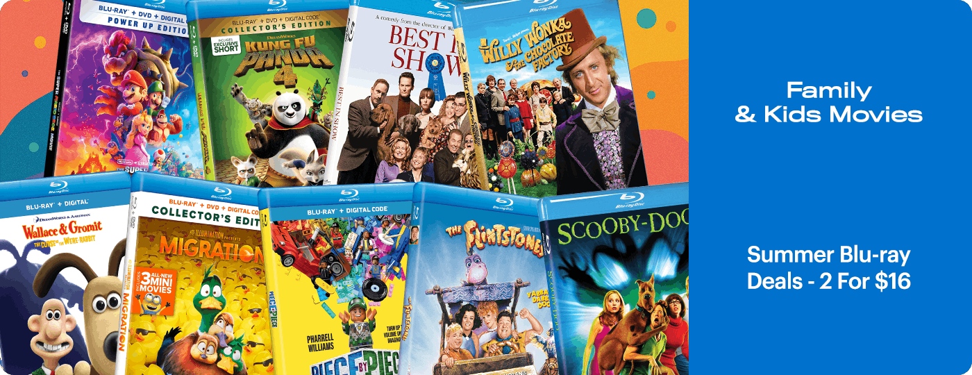Family & Kids Movies : Summer Blu-ray Deals - 2 For $16