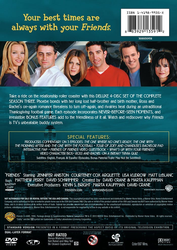 Friends: Season 3 (Repackage) [DVD]