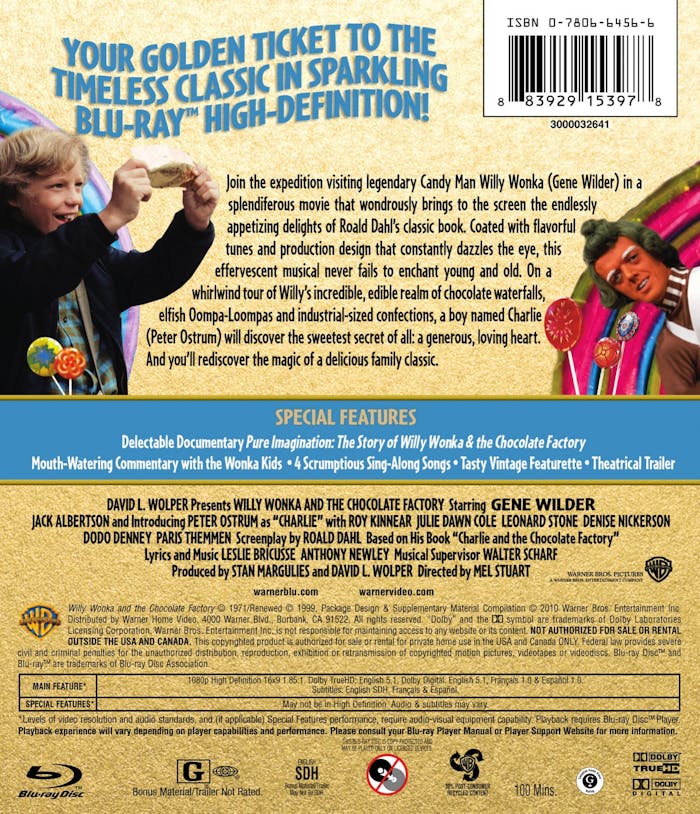 Willy Wonka & The Chocolate Factory [Blu-ray]