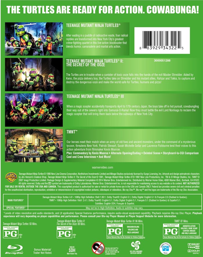 Teenage Mutant Ninja Turtles Film Collection [Blu-ray]