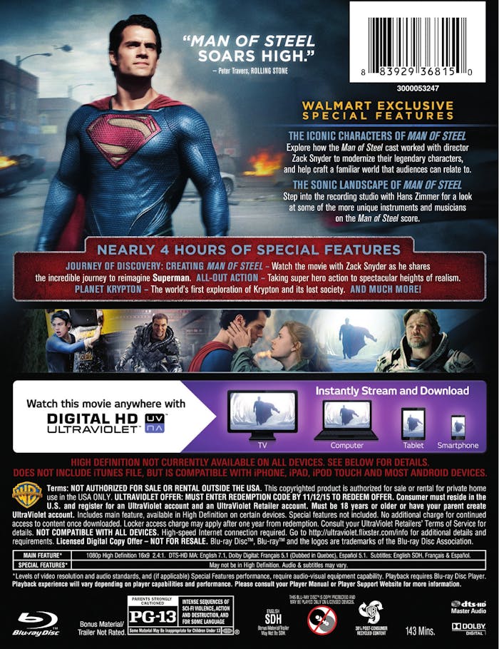 Man of Steel (Blu-ray Steelbook + DVD) [Blu-ray]