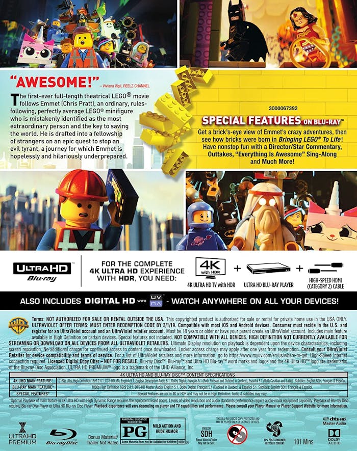 The LEGO Movie (4K Ultra HD + Blu-ray) [UHD]