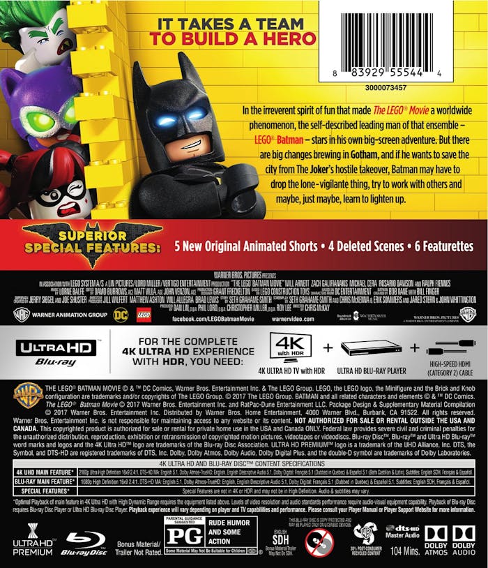 The LEGO Batman Movie (4K Ultra HD + Blu-ray) [UHD]