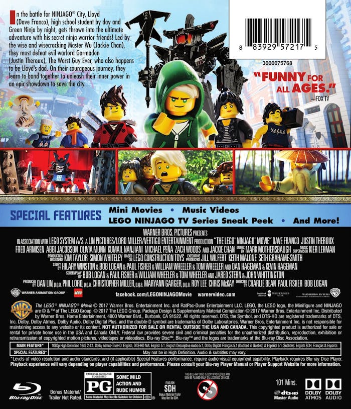 The Lego Ninjago Movie (Blu-ray + DVD) [Blu-ray]