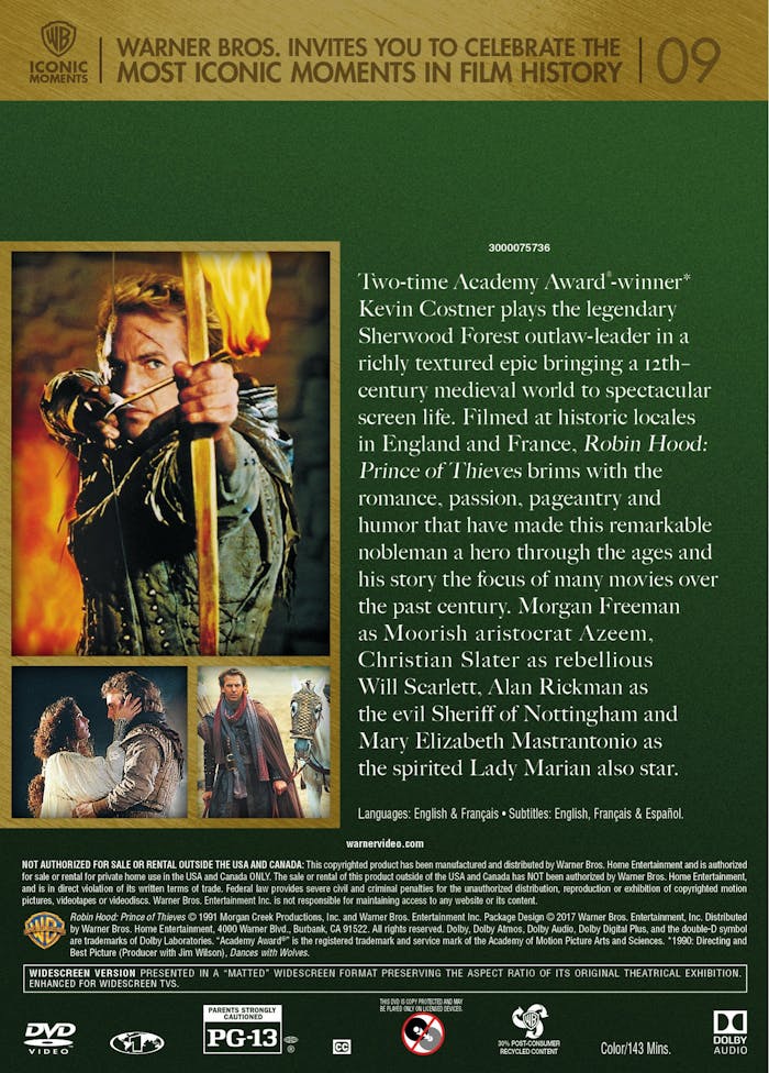 Robin Hood: Prince of Thieves (Iconic Moments) [DVD]