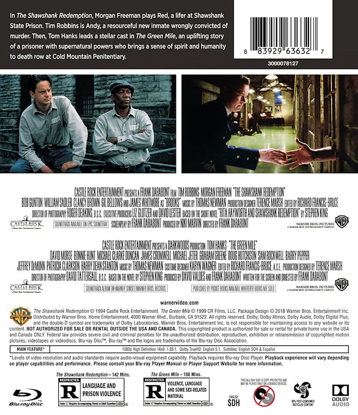The Shawshank Redemption/The Green Mile (Blu-ray Double Feature) [Blu-ray]