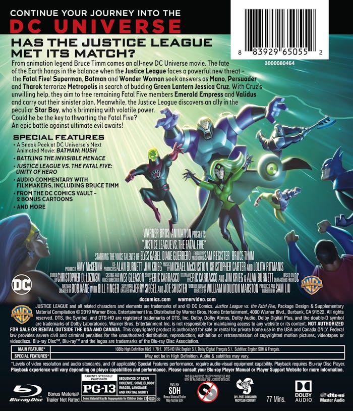 Justice League vs. The Fatal Five (Blu-ray + DVD) [Blu-ray]