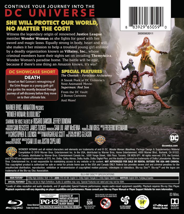 Wonder Woman: Bloodlines (Blu-ray + DVD + Digital HD) [Blu-ray]