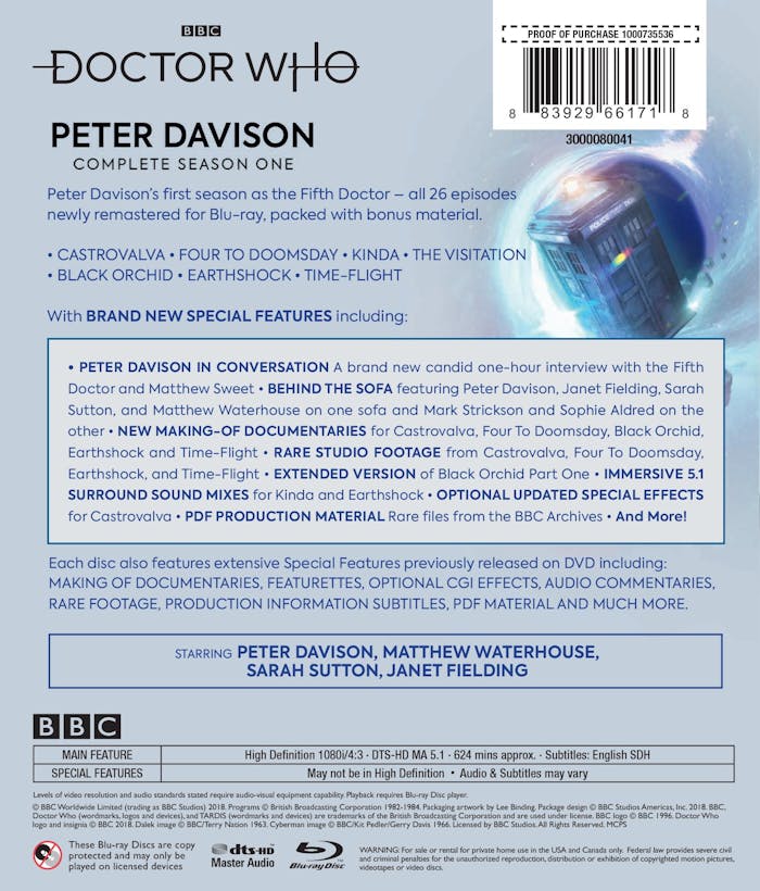 Doctor Who: Peter Davison - Complete Season One (Box Set) (Box Set) [Blu-ray]