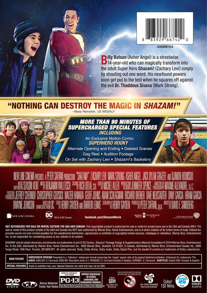 Shazam! (Special Edition) [DVD]