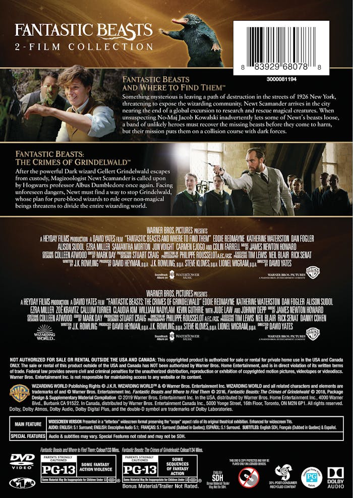 Fantastic Beasts: 2-film Collection (DVD Double Feature) [DVD]