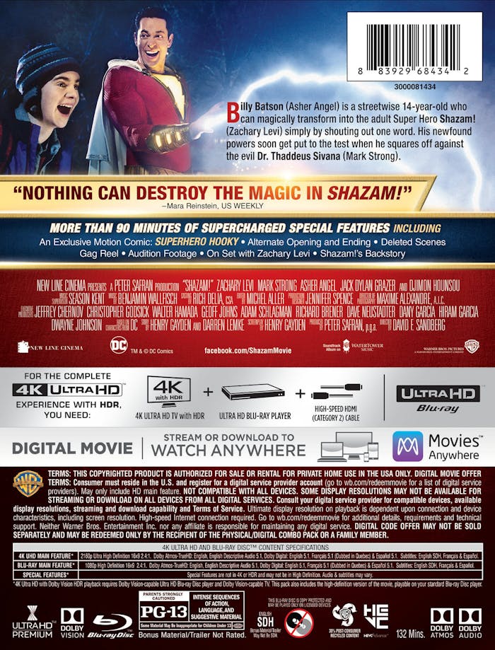 Shazam! (4K UHD Steelbook + Blu-ray) [UHD]