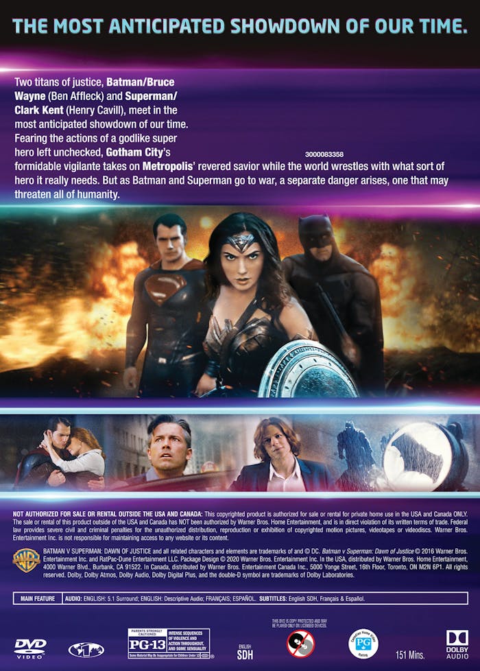 Batman v Superman: Dawn of Justice (WW84 LL/$5MM/DVD) [DVD]