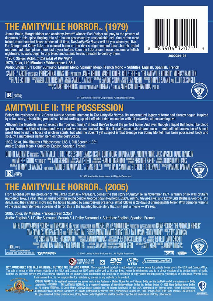 Amityville Horror 1-3 Triple Feat (DVD Triple Feature) [DVD]