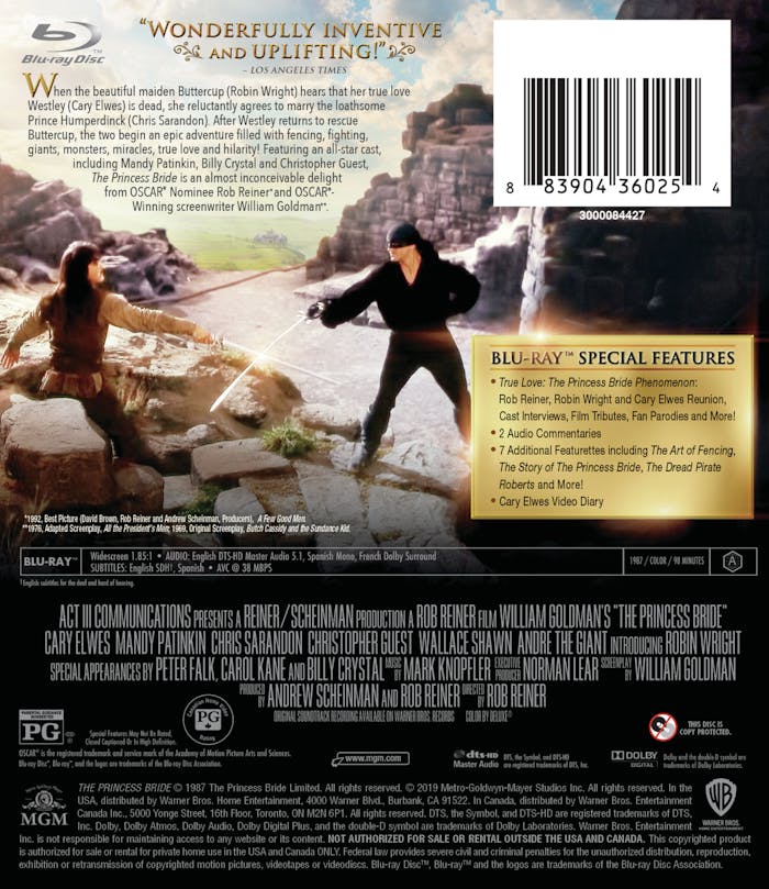 The Princess Bride (30th Anniversary Edition) [Blu-ray]