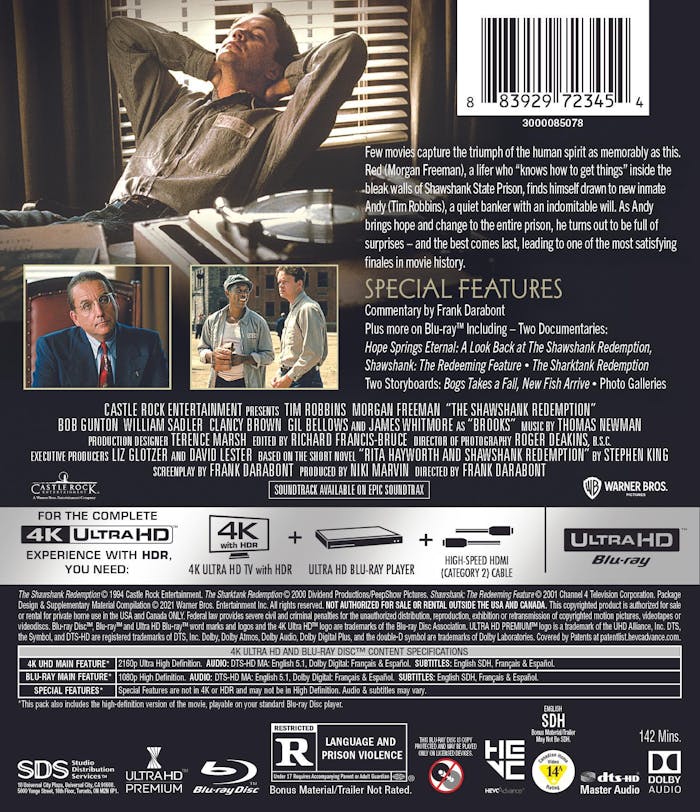 The Shawshank Redemption (4K Ultra HD + Blu-ray) [UHD]