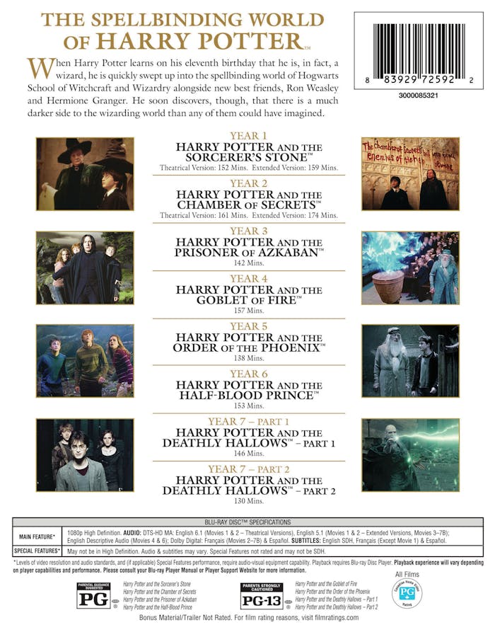 Harry Potter: Complete 8-film Collection [Blu-ray]