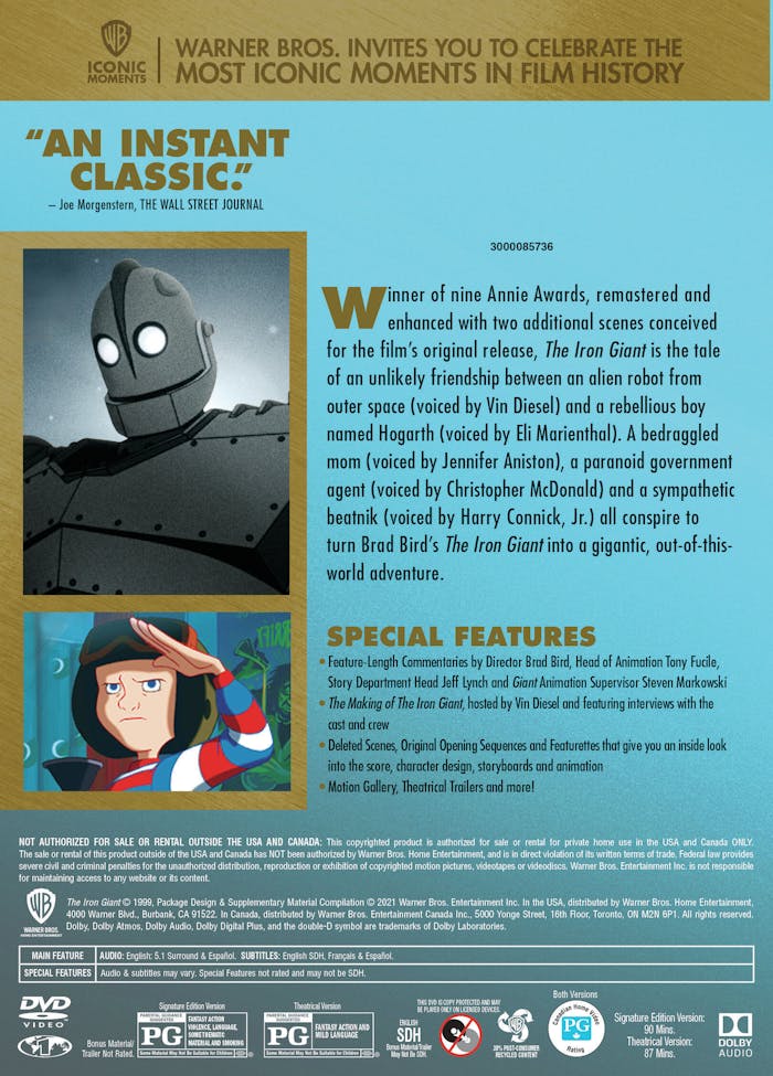 The Iron Giant: Signature Edition (IconicMoment) [DVD]