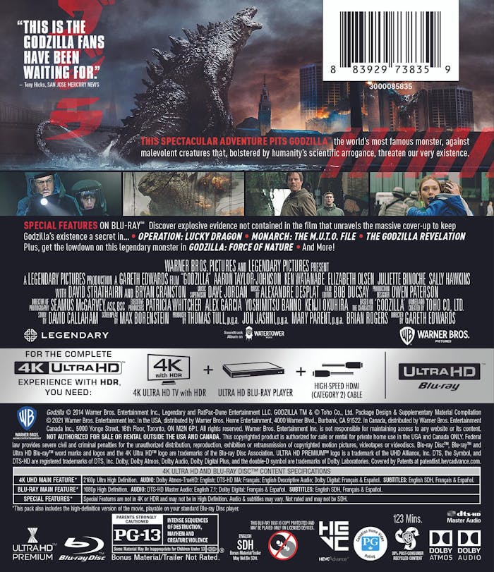 Godzilla (4K Ultra HD + Blu-ray) [UHD]
