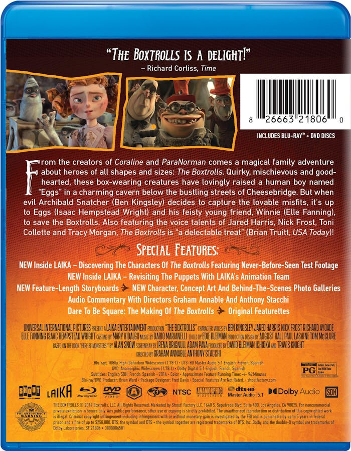 The Boxtrolls - LAIKA Studios Edition Blu-ray + DVD [Blu-ray]