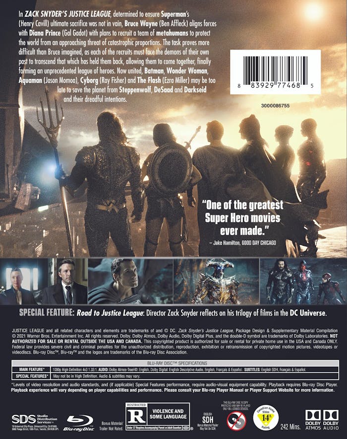 Zack Snyder's Justice League (Blu-ray Zack Snyder's Cut) [Blu-ray]