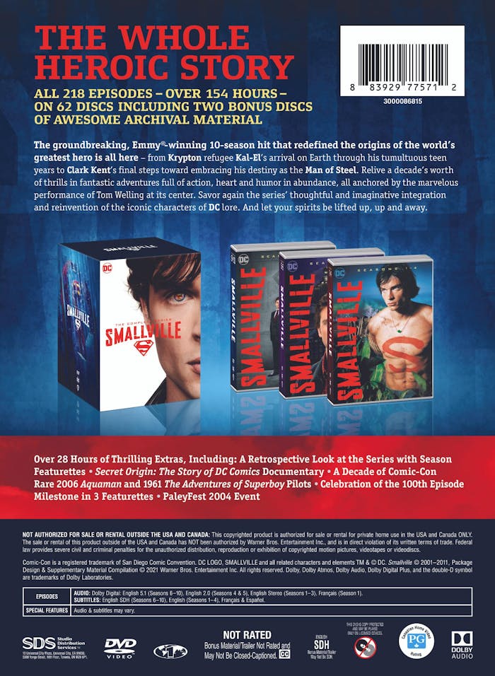 Smallville: The Complete Series (Box Set (20th Anniversary Edition)) [DVD]