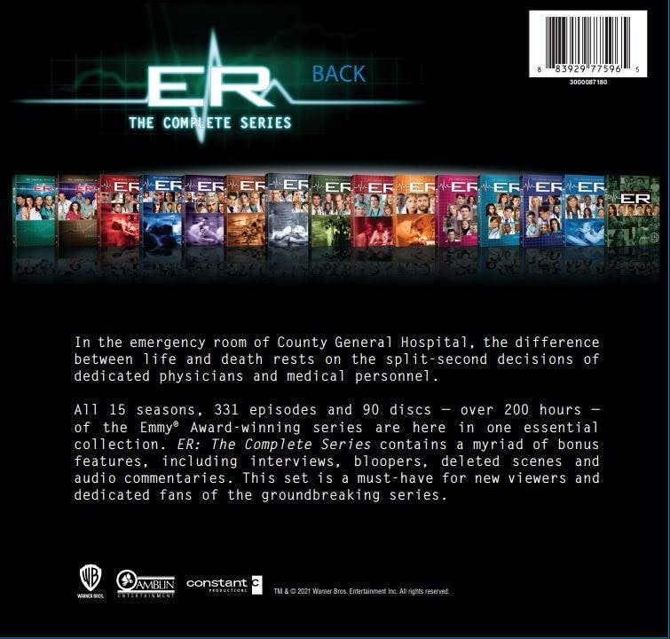 Buy ER: The Complete Series DVD New Box Art DVD | GRUV
