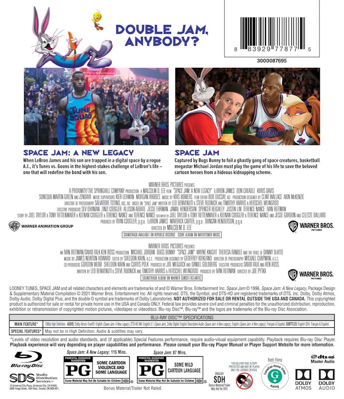 Space Jam/Space Jam: A New Legacy (Blu-ray Double Feature) [Blu-ray]