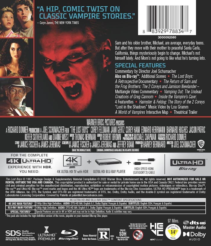 The Lost Boys (4K Ultra HD + Blu-ray + Digital Copy) [UHD]