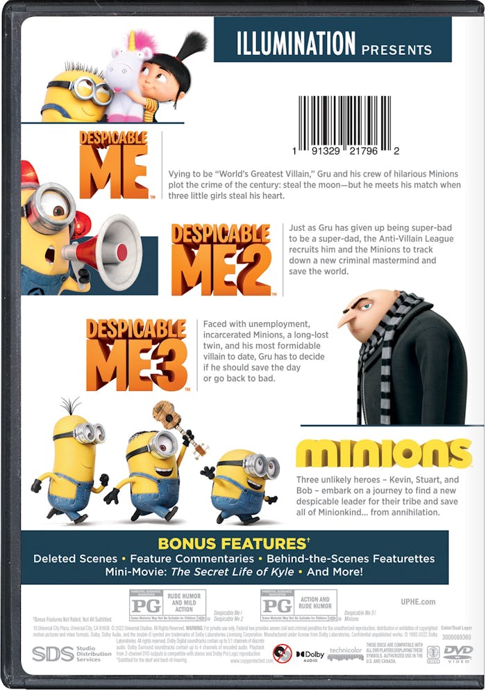 Despicable Me/Despicable Me 2/Despicable Me 3/Minions (Box Set) [DVD]