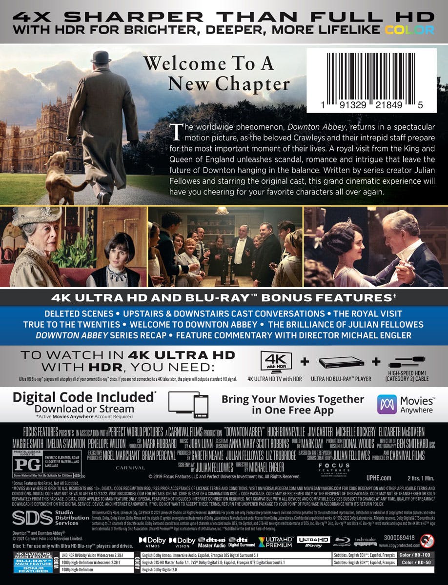 Buy Downton Abbey Movie Limited Edition SteelBook 4K UHD + Blu-ray UHD ...