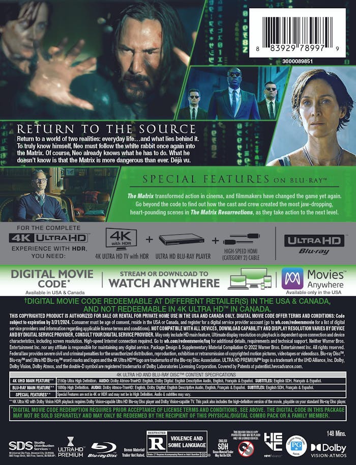 The Matrix Resurrections (4K Ultra HD Steelbook) [UHD]