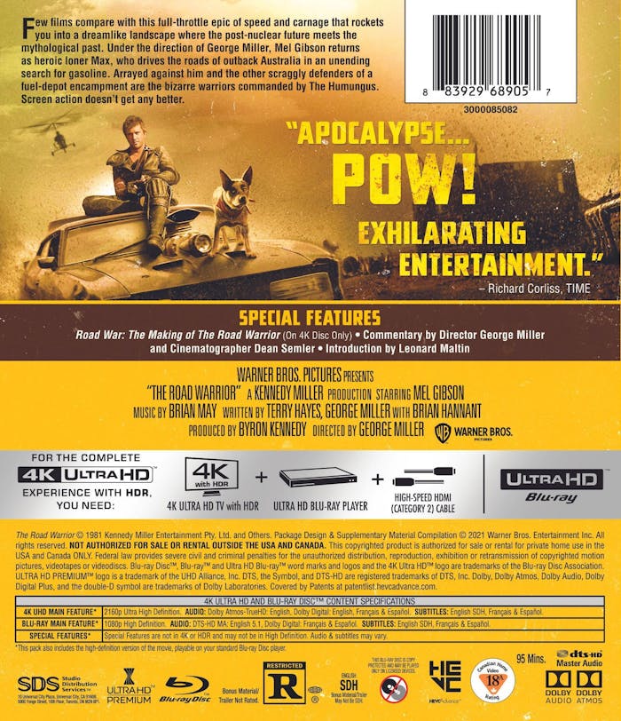 Mad Max 2 (4K Ultra HD + Blu-ray + Digital Download) [UHD]