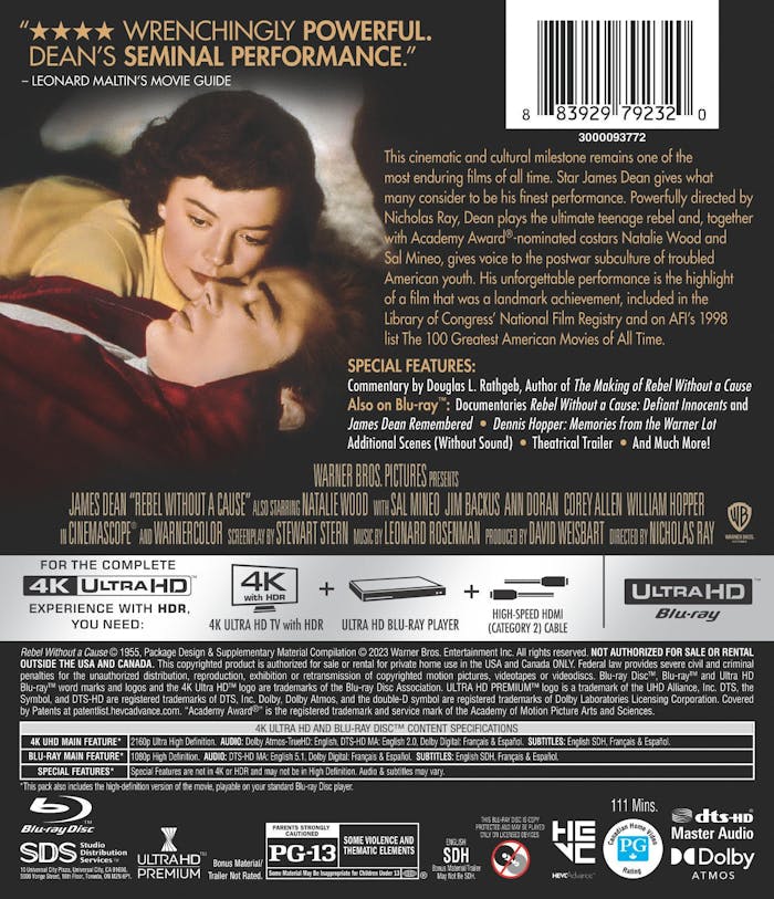 Rebel Without a Cause (4K Ultra HD + Blu-ray) [UHD]