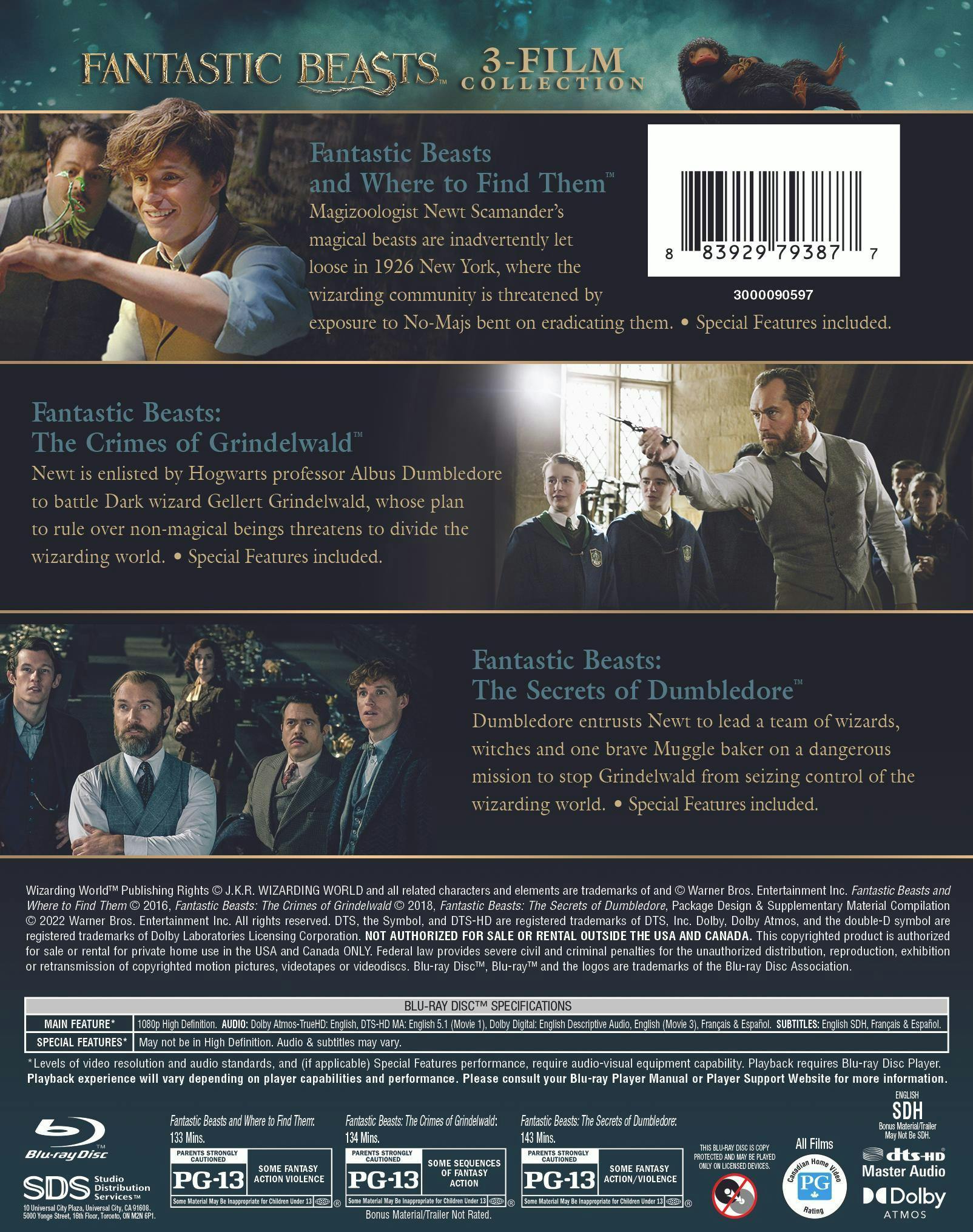 Buy Fantastic Beasts 3-Film Collection Box Set Blu-ray | GRUV