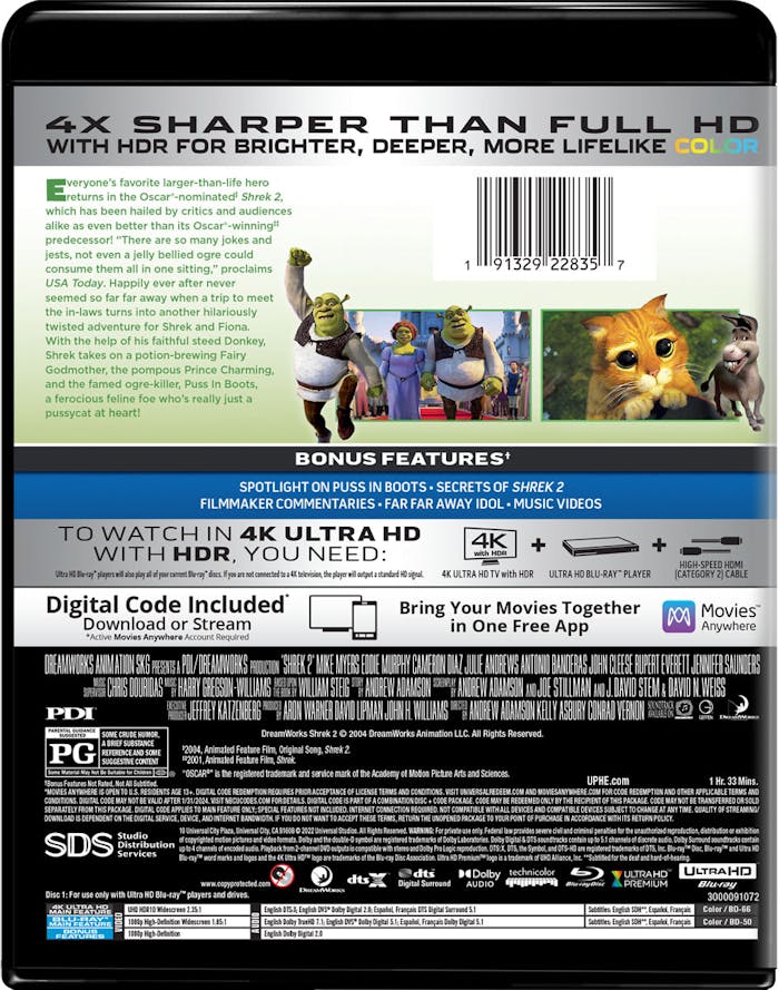Shrek 2 (4K Ultra HD + Blu-ray) [UHD]