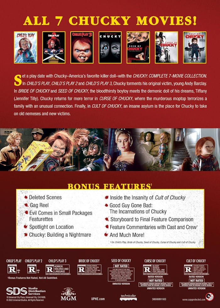 Chucky: Complete 7-movie collection (DVD New Box Art) [DVD]