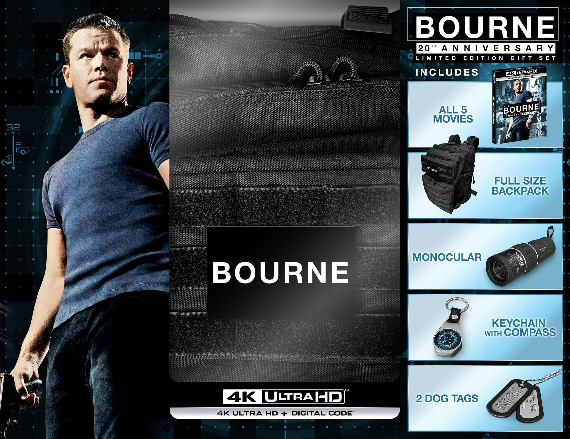 The Bourne Complete Collection – 20th Anniversary Limited Edition Gift Set (4K Ultra HD) – UHD