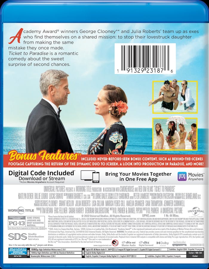 Ticket to Paradise (with DVD) [Blu-ray]
