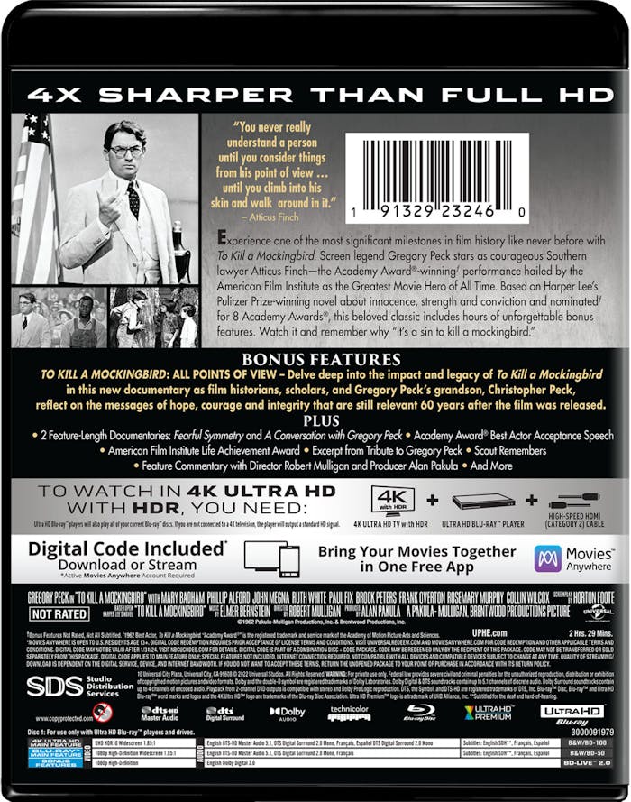 To Kill a Mockingbird (4K Ultra HD (60th Anniversary)) [UHD]