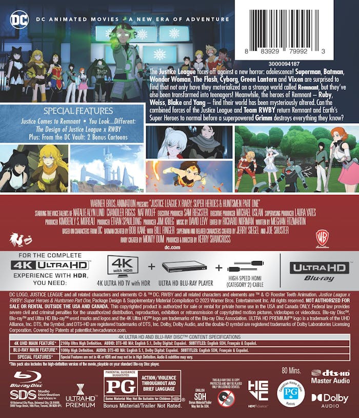 Justice League X RWBY: Super Heroes and Huntsmen - Part One (4K Ultra HD + Blu-ray) [UHD]