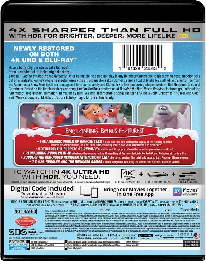 Rudolph the Red-nosed Reindeer (4K Ultra HD + Blu-ray) [UHD]