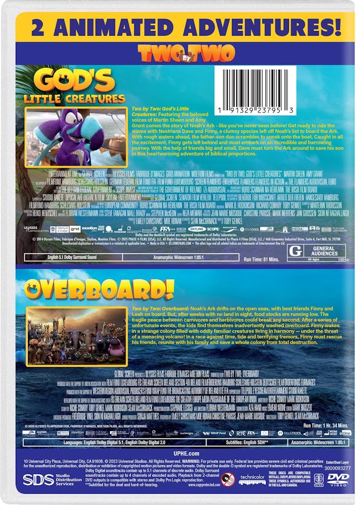 Two by Two: God's Little Creatures / Two by Two: Overboard! Double Feature [DVD]
