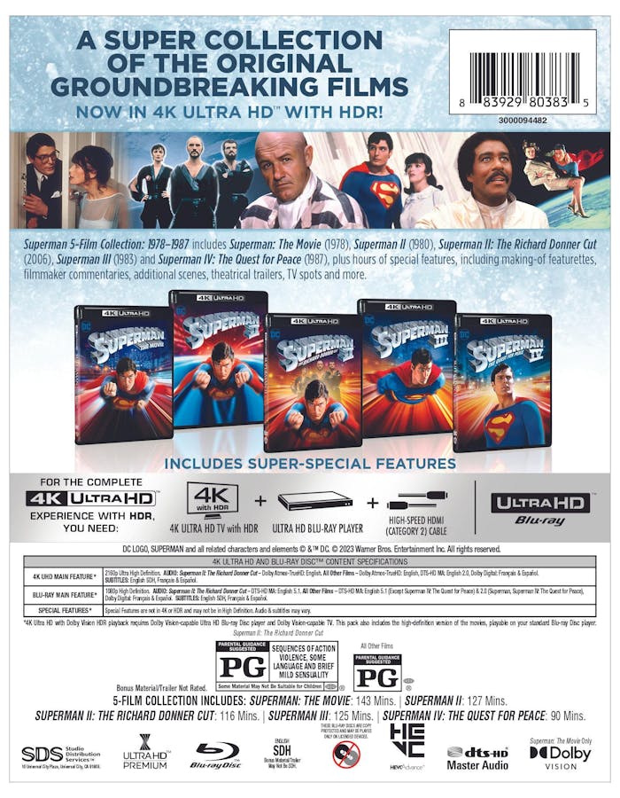 Superman 5-film Collection (4K Ultra HD + Blu-ray + Digital Download) [UHD]