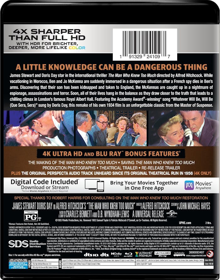 The Man Who Knew Too Much (4K Ultra HD + Blu-ray) [UHD]